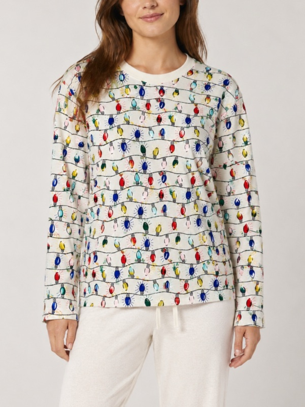 Hanna Anderson PJ Christmas top , organic cotton M